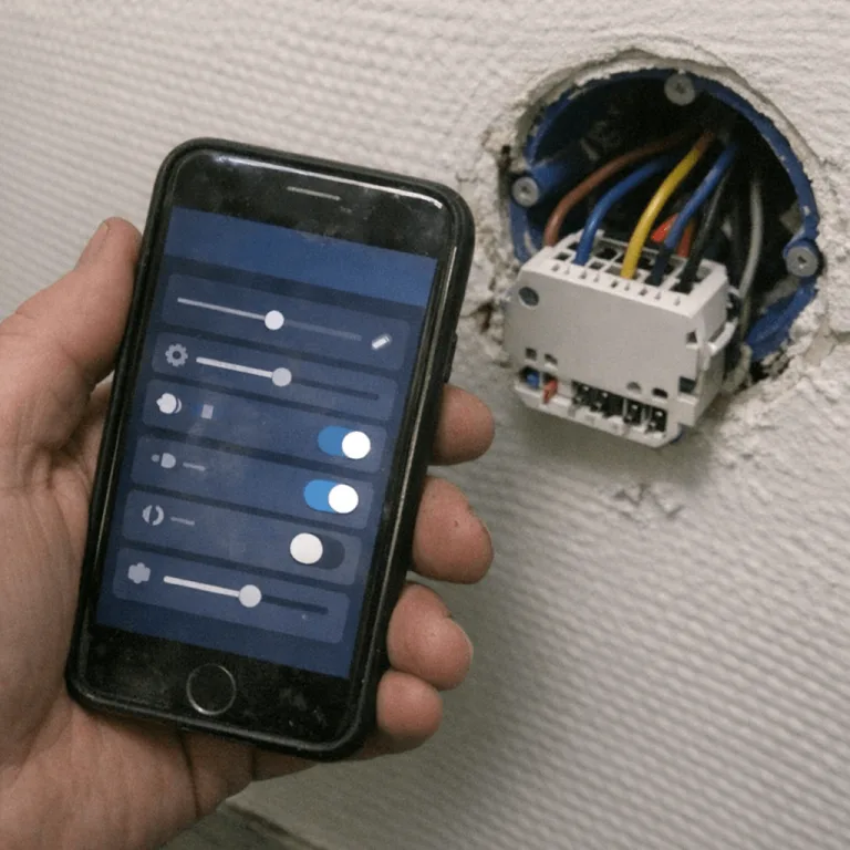 Konfiguration eines modernen Unterputzaktors über eine Smartphone Applikation