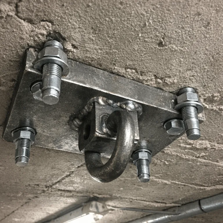 Installation einer massiven Deckenplatte zur sicheren Aufnahme von schwebenden Lasten